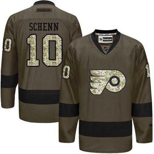 Glued Philadelphia Flyers #10 Brayden Schenn Green Salute to Service NHL Jersey,We sell and wholesale Glued Philadelphia Flyers #10 Brayden Schenn Green Salute to Service NHL Jersey on line form chian!